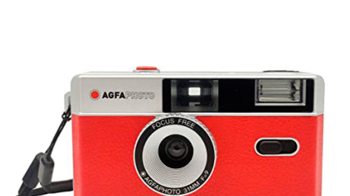Agfaphoto Cámara Analógica Reutilizable con flash. Para carretes de 35mm.  Rojo
